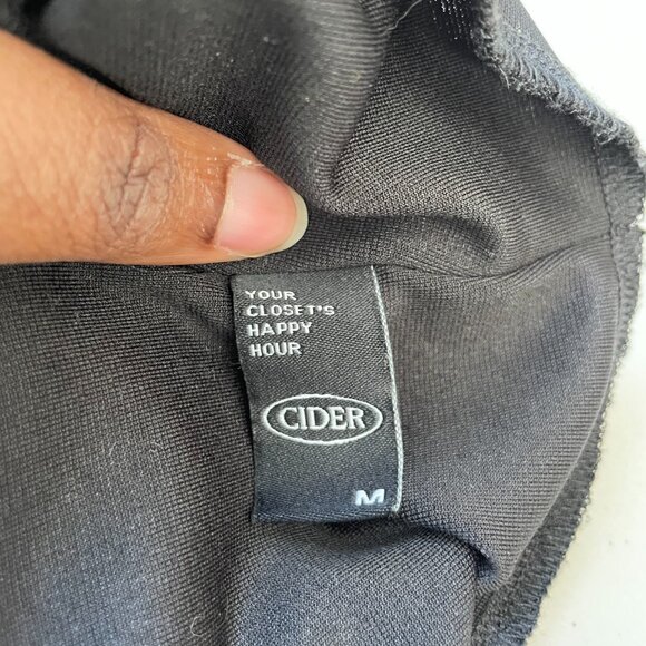 Cider Corset Tank‎ Top Adjustable Straps Structured Stitching Edgy Style Black M - Picture 4 of 7